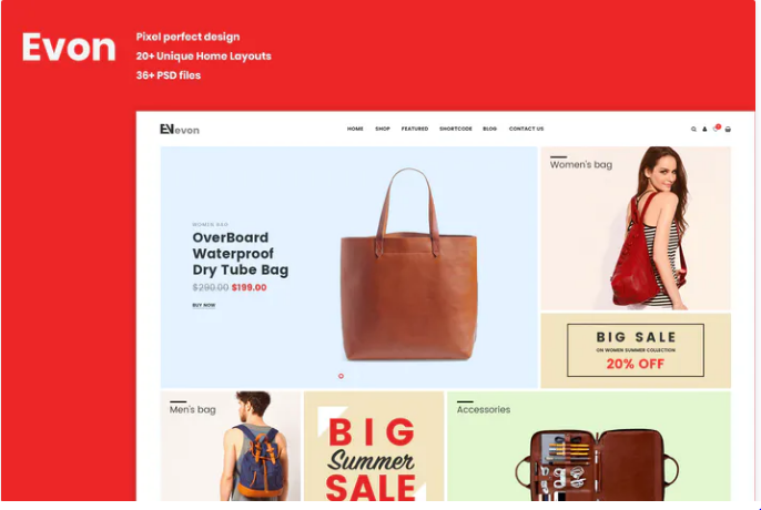Evon - eCommerce PSD Template