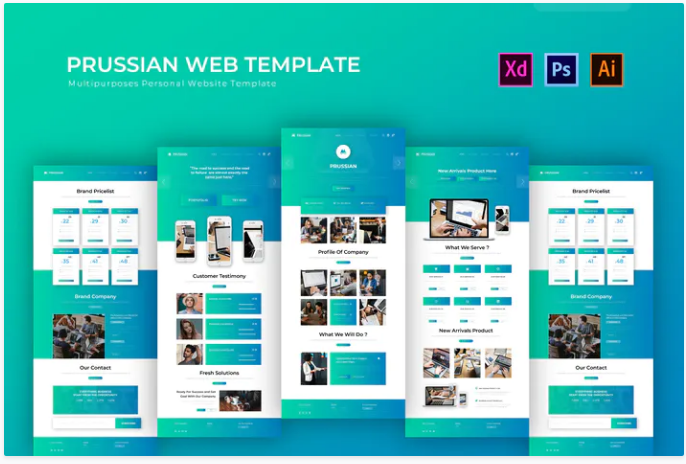 Prussian | PSD Web Template
