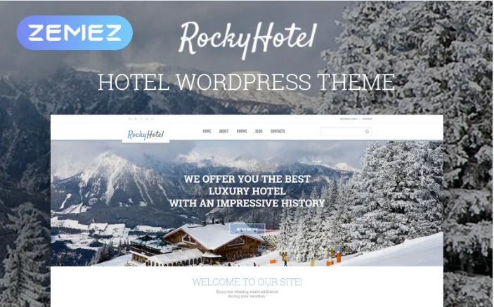RockyHotel - Hotel Multipurpose Modern Elementor WordPress Theme