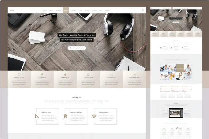 Classic Retro Clean PSD Template
