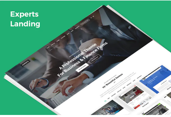 Experts Demo Landing PSD Template