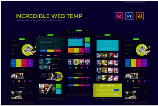 Incredible | PSD Web Template