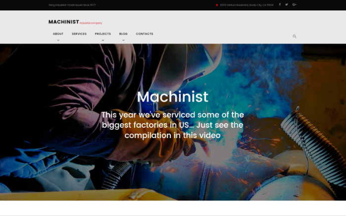 Machinist - Professional Industrial WordPress Theme