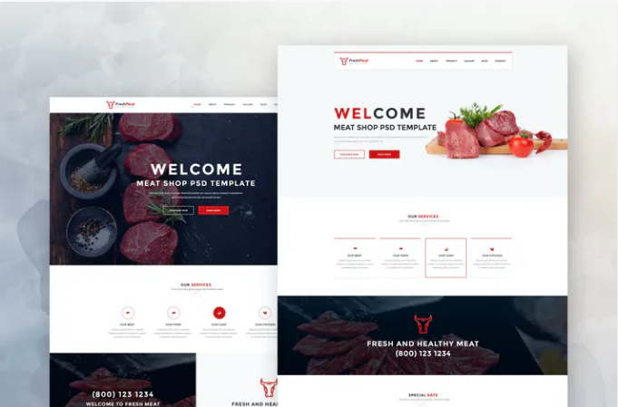 FreshMeat - Meat Shop PSD Template