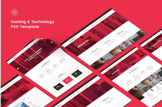 Hosting & Technology PSD Template