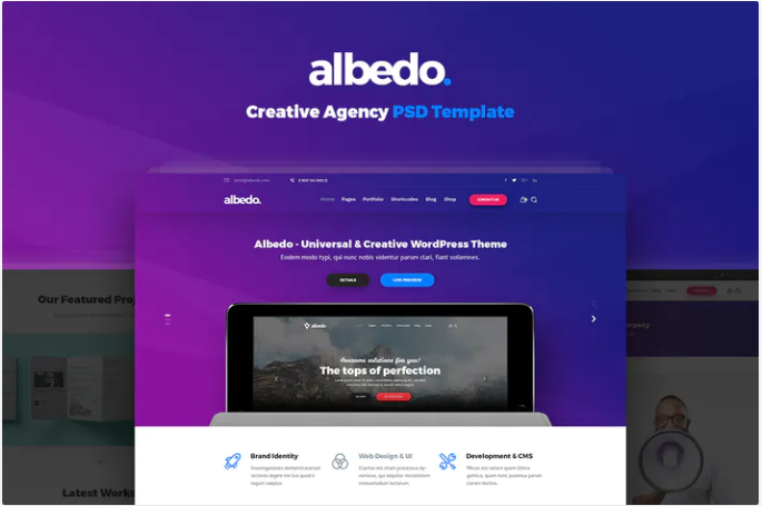 Albedo - Creative Agency PSD Template