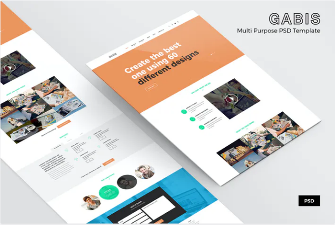 Gabis – Web Page PSD Template
