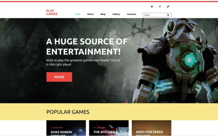 Play Games WordPress Theme
