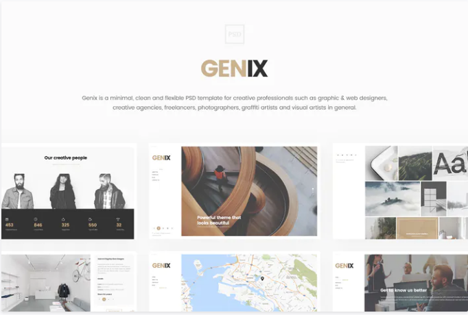 Genix - Portfolio PSD Template