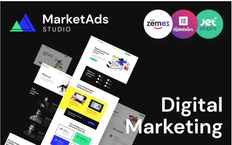 MarketAds - One of Modern Digital Marketing Templates WordPress Theme
