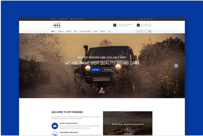 Off-roading PSD Template