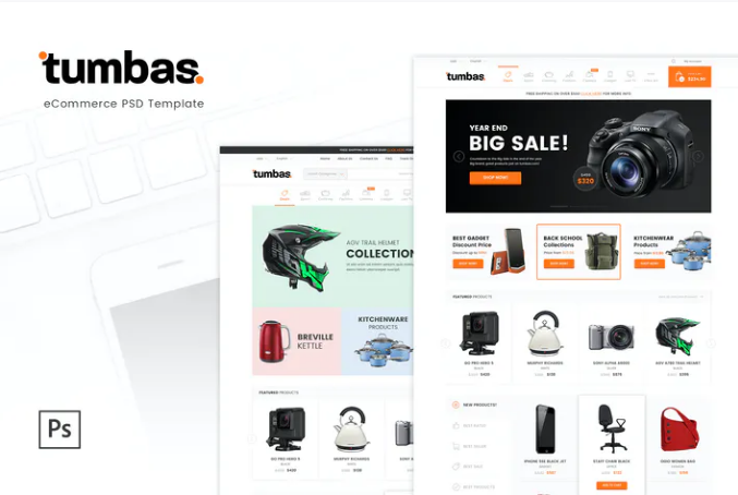 Tumbas - eCommerce PSD Template