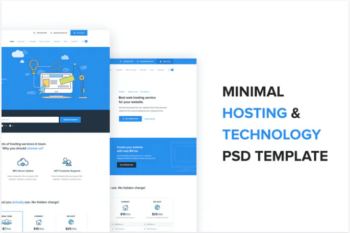 Spark – Hosting and Technology PSD Template
