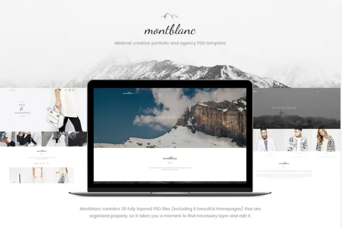 Montblanc - Minimal Creative PSD template