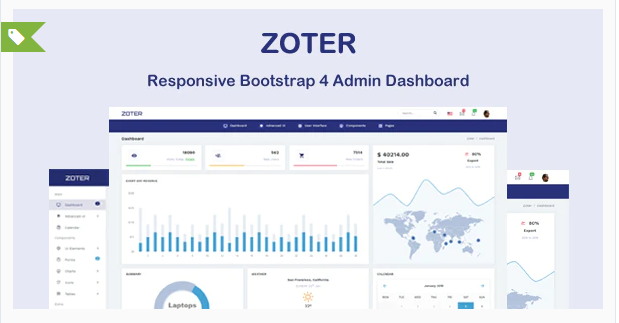 Zoter - Responsive Admin Dashboard Template