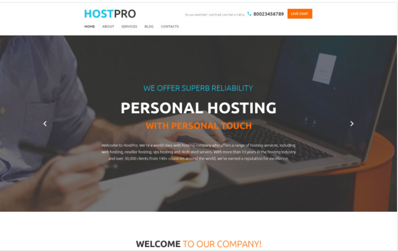 HostPro WordPress Theme