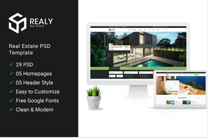 Realy | Real Estate PSD Template