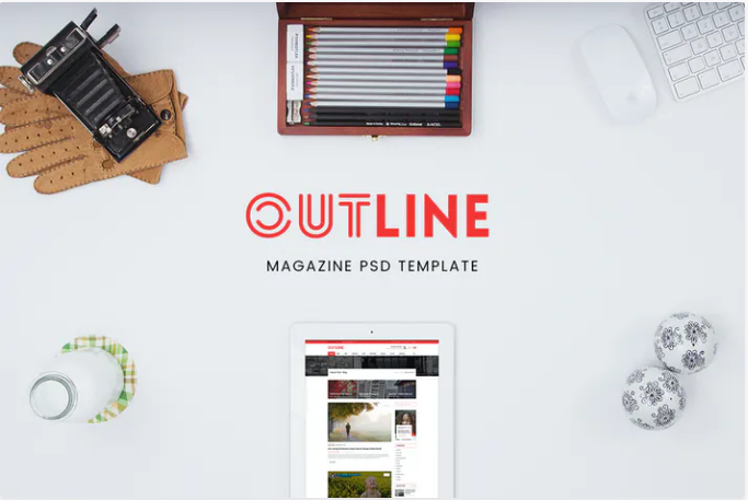 Creative Magazine PSD Template - WPDance Outline