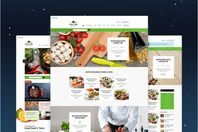 Food & Taste - Recipe PSD Template