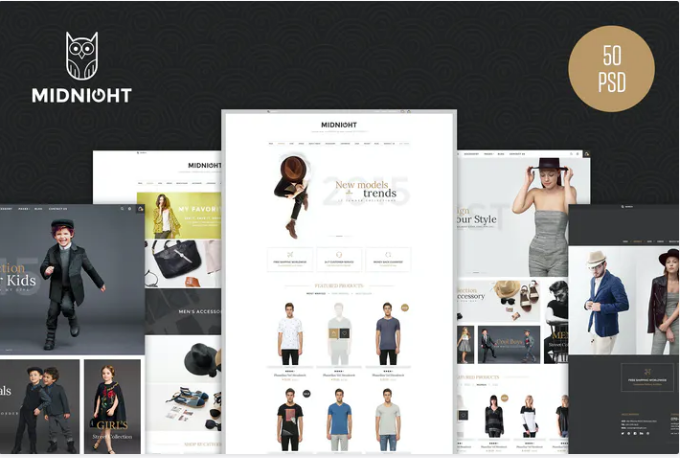 MidNight PSD Template