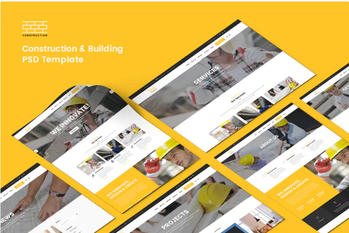 Construction & Building PSD Template