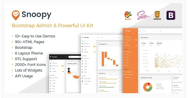 Snoopy - Multipurpose Bootstrap Admin Dashboard Template + UI Kit