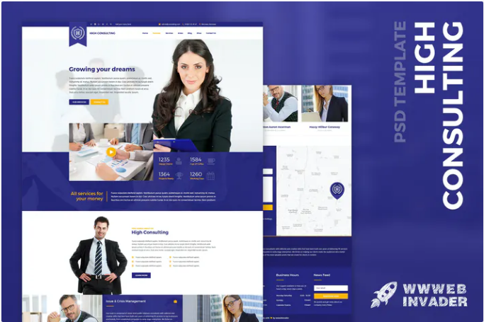 High Consulting - Business & Finance PSD Template