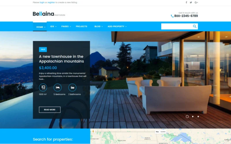 Bellaina - Real Estate Responsive WordPress Theme