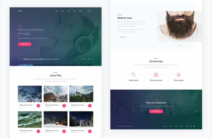 Play — Music PSD Template