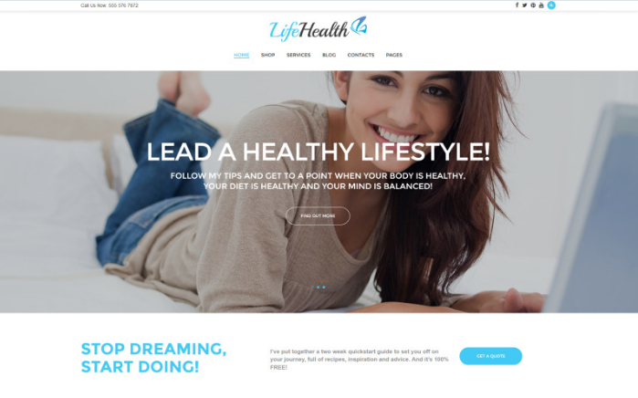 LifeHealth - Healthy Lifestyle Coach Responsive WordPress Theme