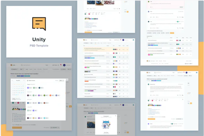 Unity Forum PSD Template
