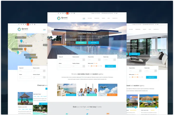 Qvrenti - Responsive Real Estate PSD template