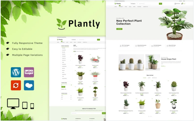 Plantly Responsive Theme WooCommerce Theme