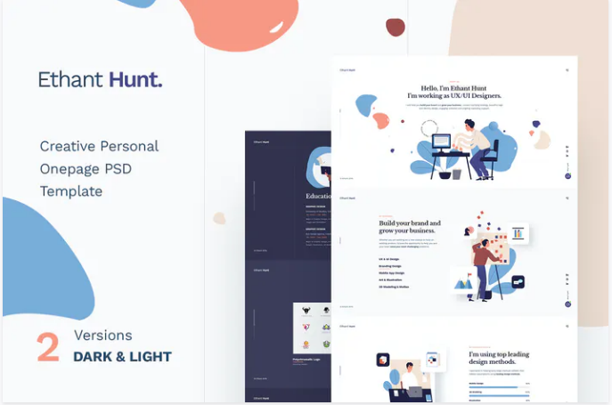 Ethant Hunt - Personal PSD Template