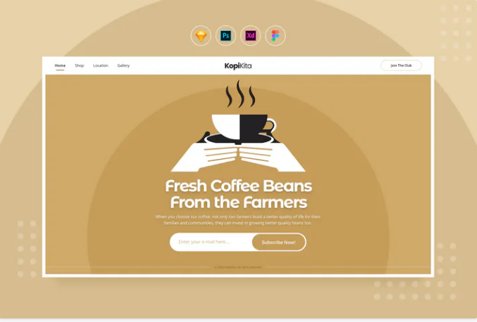 DailyUI.V31 - Coffee Shop Subscription Website