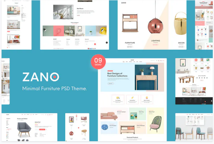 Zano | Furniture eCommerce PSD Template