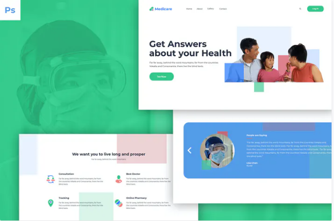 Health Web UI PSD Template