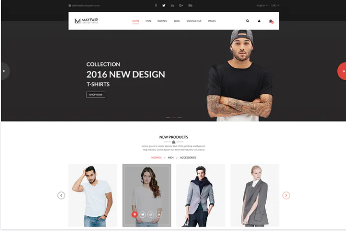 Mayfair - eCommerce PSD Template