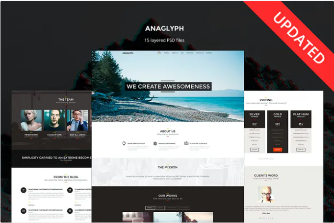 Anaglyph - PSD Template