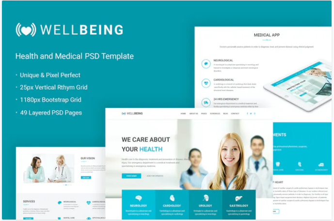 Well Being - Health & Medical PSD Template