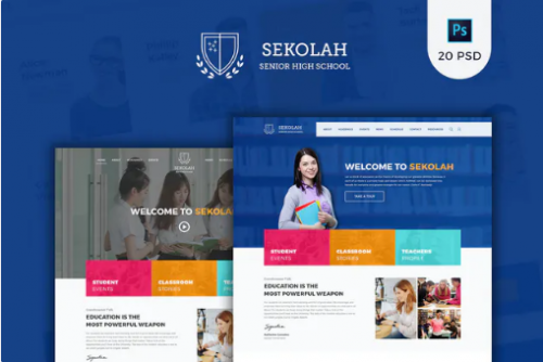 Sekolah – School PSD Template