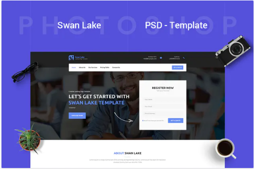 Swan Lake - Marketing PSD Template
