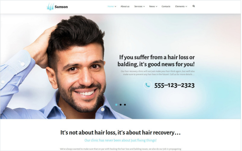 Samson - Hair Recovery Clinic WordPress Theme