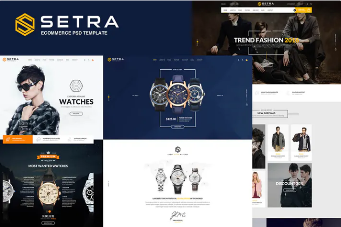 Setra - Ecommerce PSD Template