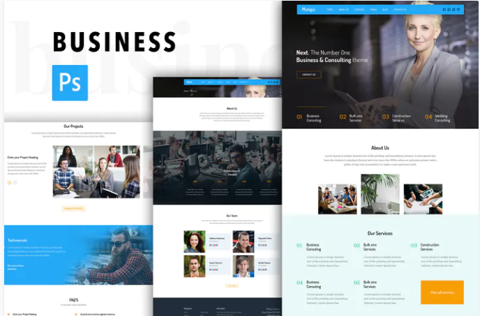Business Consulting Agency PSD Template