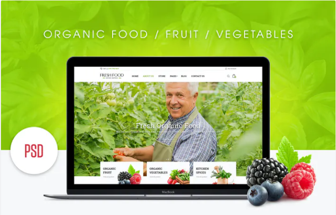 FreshFood PSD Template