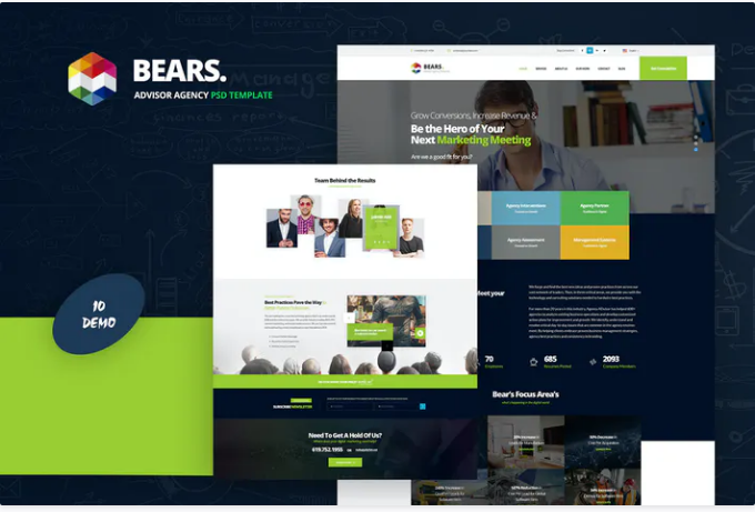 Bear's - Advisor Agency PSD Template