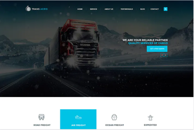 TransAero - Transport & Logistics PSD Template