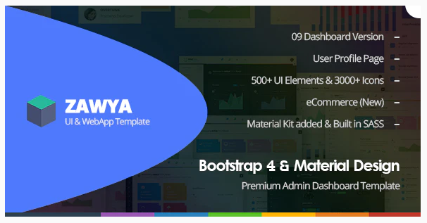 Zawya - Bootstrap 4 & Material Design Premium Admin Dashboard Template