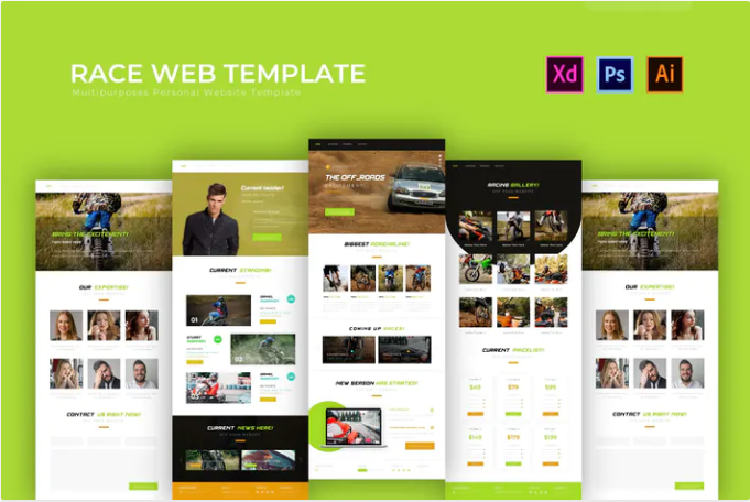 Race | PSD Web Template